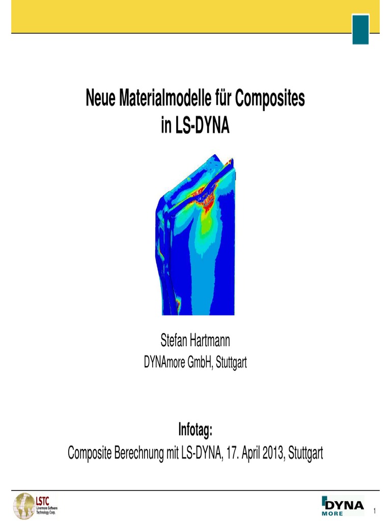 1 DYNAmore Info Composites NewMaterials Hartmann | PDF | Strength Of ...