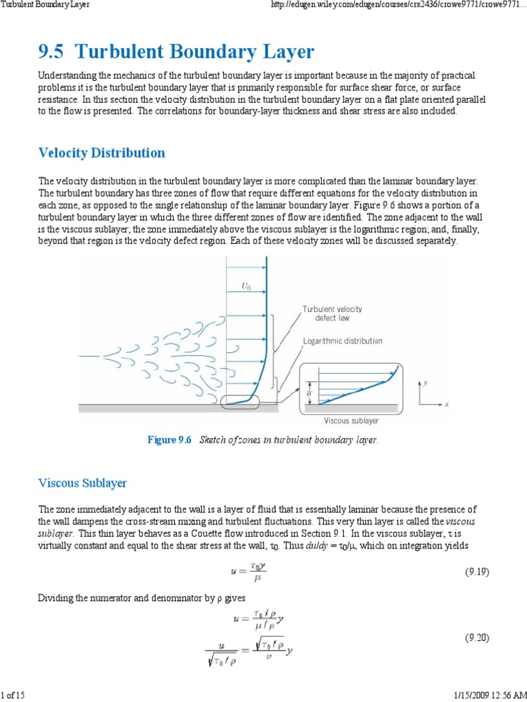 9.5-Turbulent Boundary Layer | PDF | Boundary Layer | Turbulence