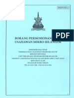 Borang Permohonan Dana Usahawan Mikro Selangor