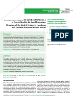 Situacin Del Sistema de Salud en Honduras y El Nuevo Modelo de Salud Propuesto