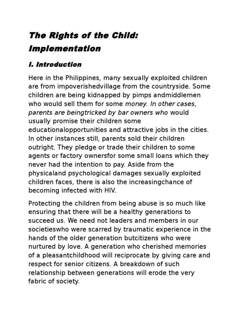 The Rights of The Child | PDF | Children's Rights | Social Institutions