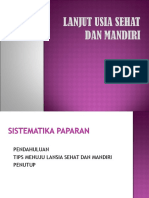 Menjadi Lansia Sehat Dan Mandiri