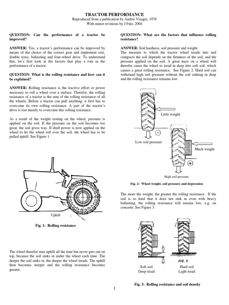 Tractor Performance Pdf Tire Tractor