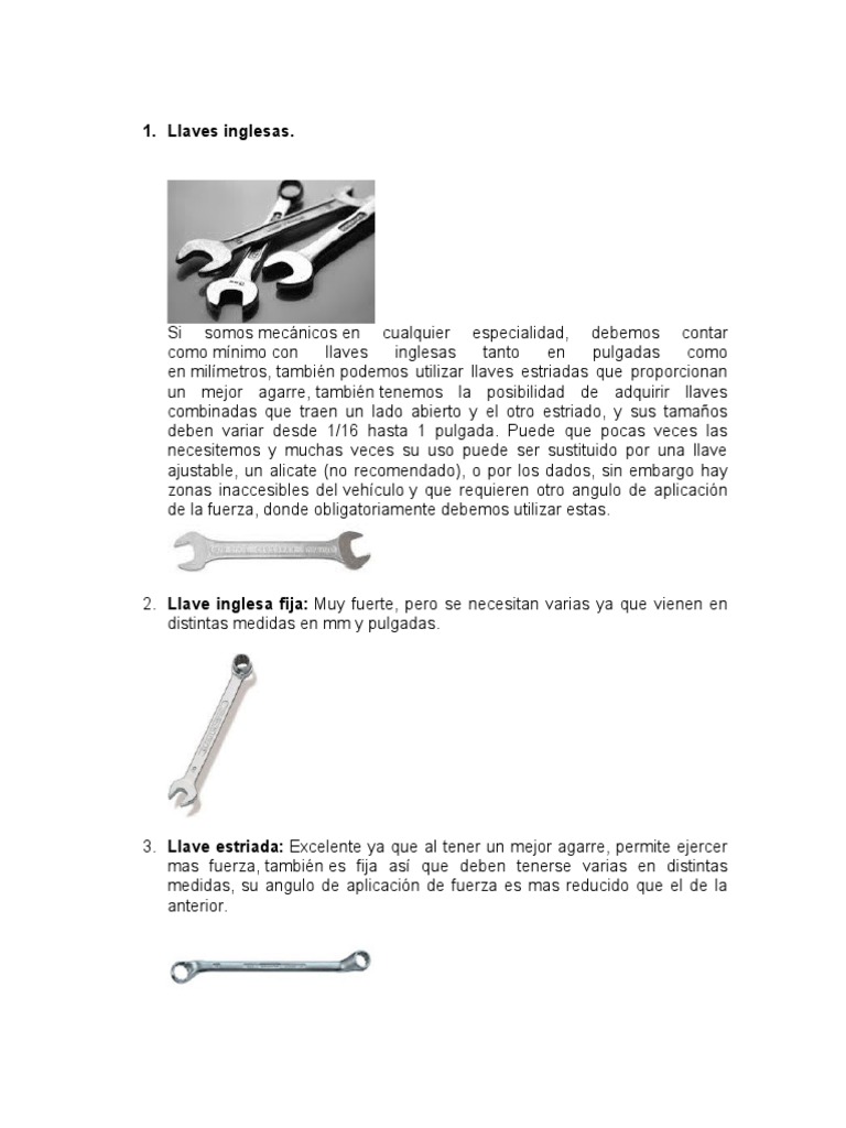 Llaves Inglesas Tornillo