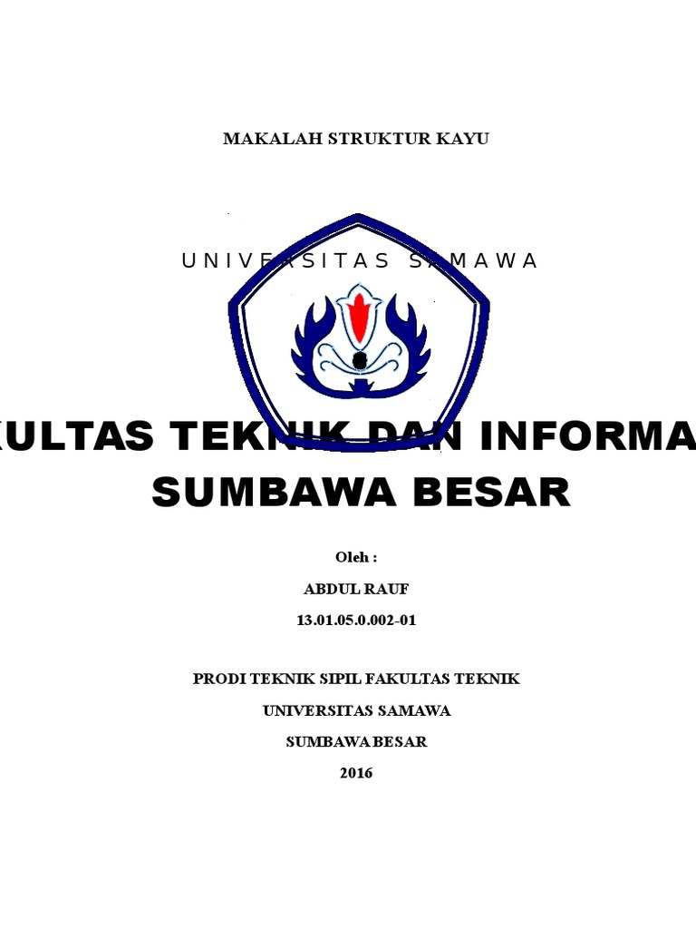 MAKALAH STRUKTUR KAYU MAKALAH STRUKTUR KAYU