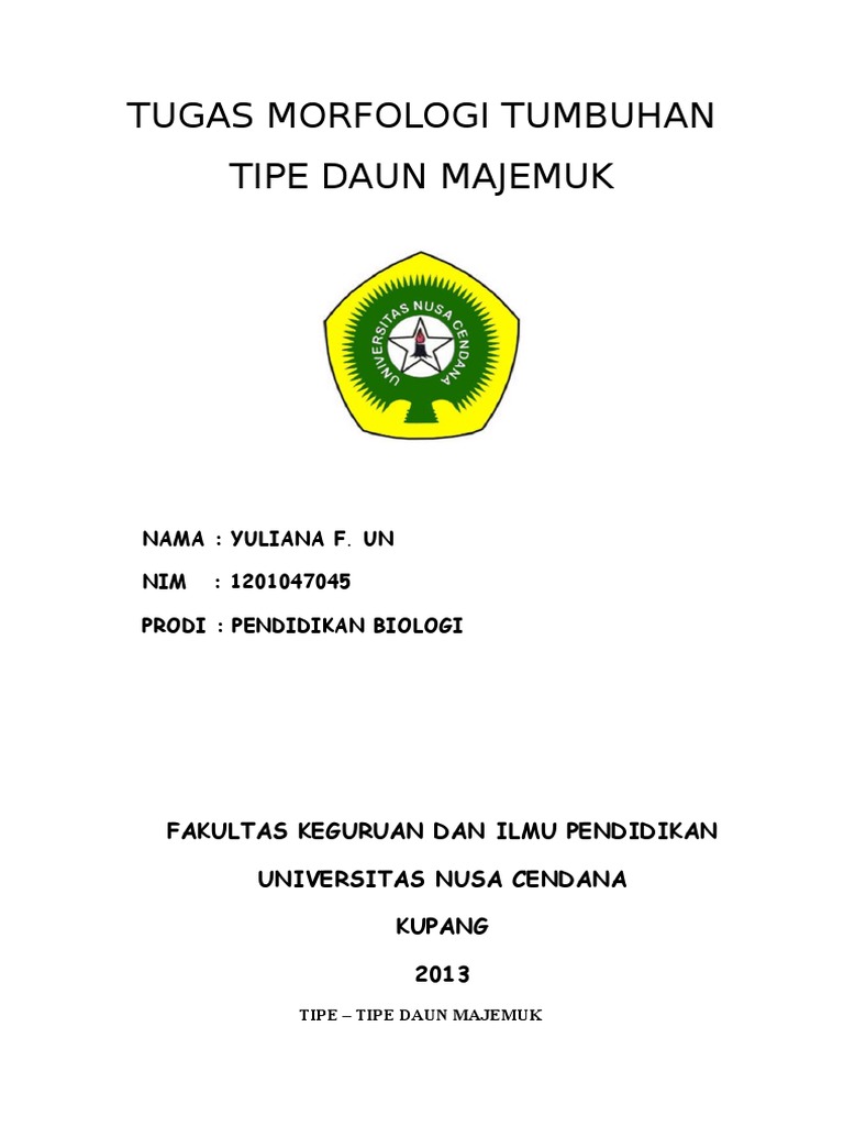 Tugas Tipe Daun Majemuk Tugas Tipe Daun Majemuk