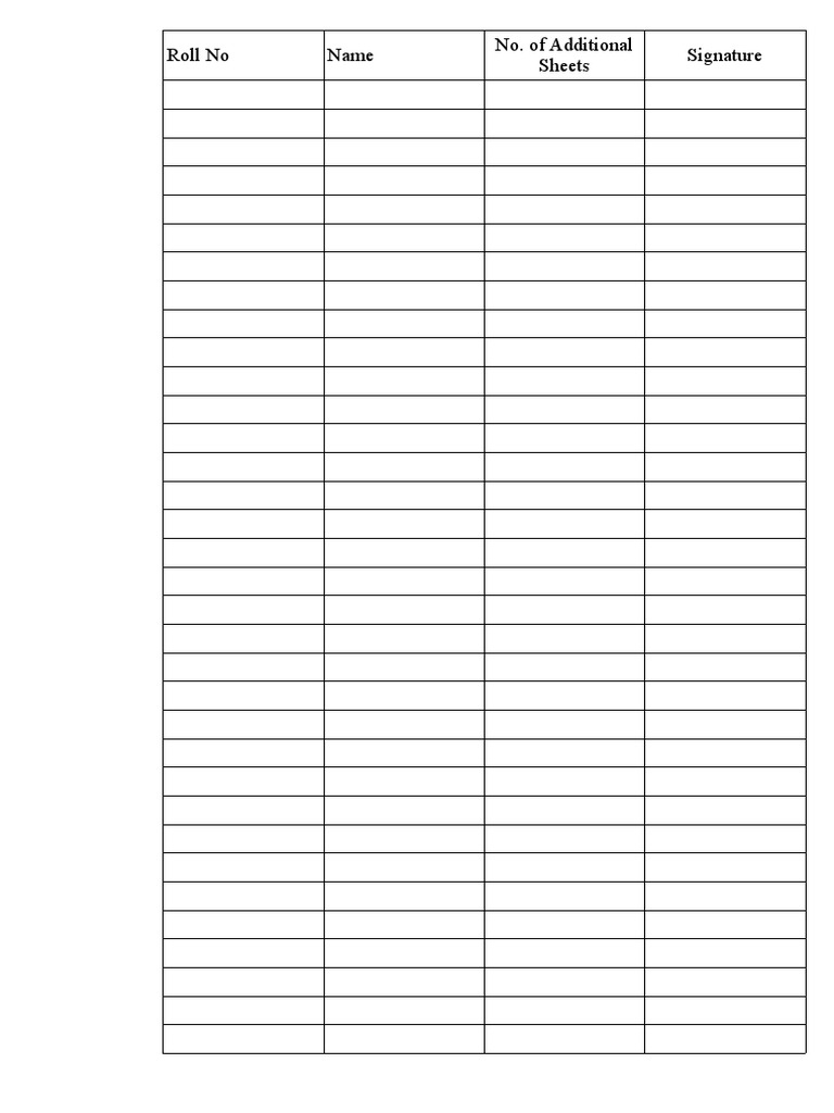 Additional Sheets Submission Log | PDF
