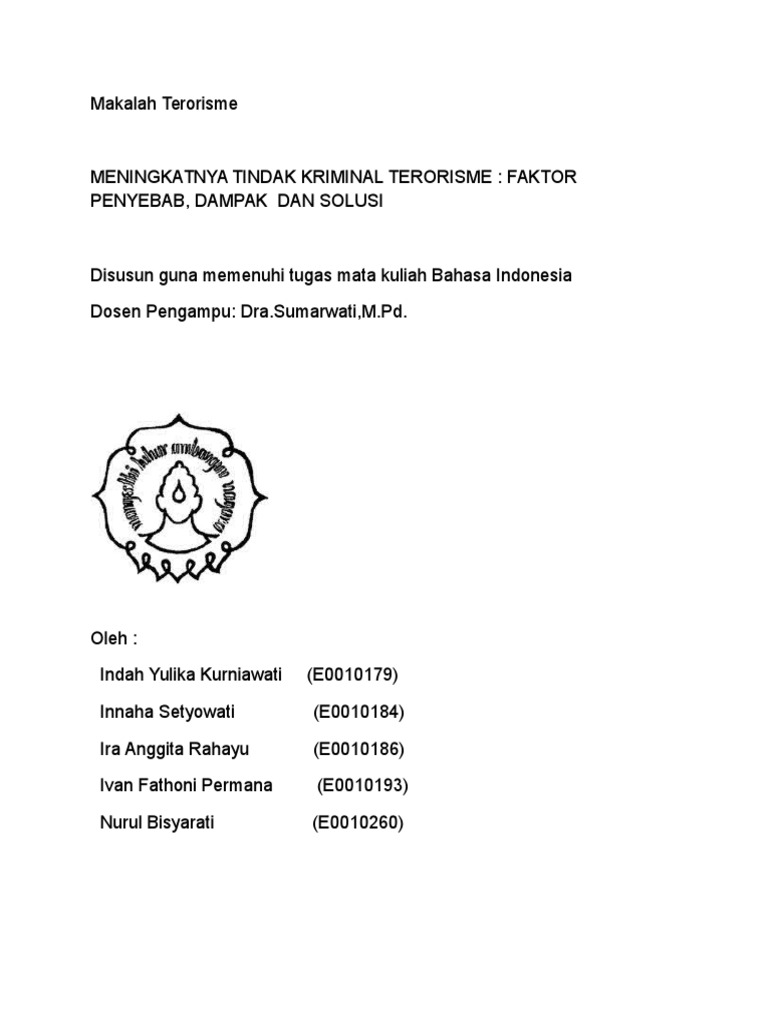 Makalah Terorisme
