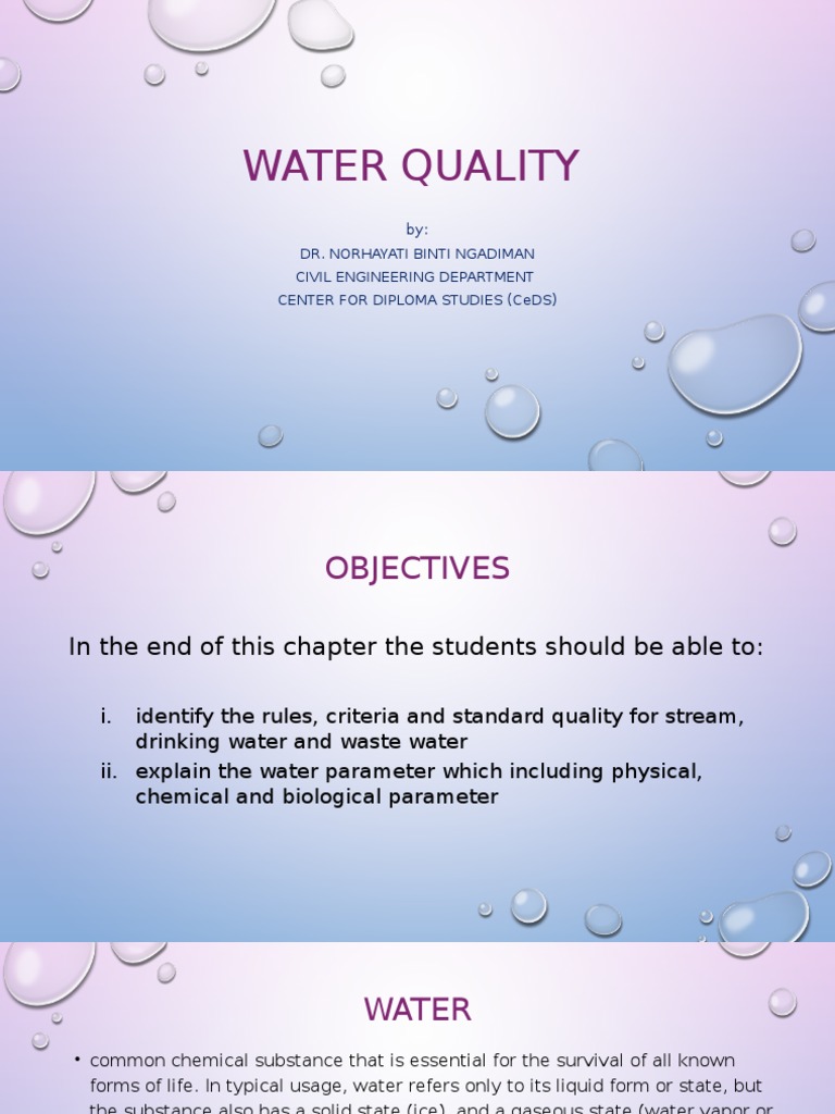 Water Quality Standards and Parameters | PDF | Alkalinity | Water Quality