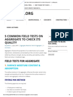 5 Common Field Tests on Aggregate to Check Its Quality - Civilblog