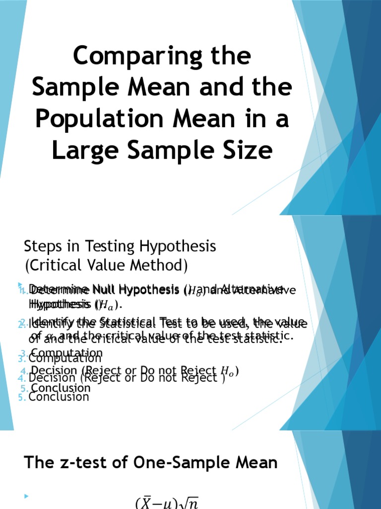 Hypothesis Testing: Z-Test vs. T-Test | PDF | Teaching Methods & Materials