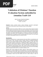 Download iMotions White Paper Validation of Emotion Evaluation System embedded in Attention Tool 30 by iMotionsEyeTracking SN34258122 doc pdf