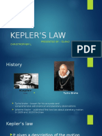 Kepler'S Law: Presented By: Olano Christropher L