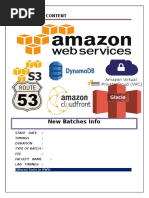 AmazonWebService Course Content