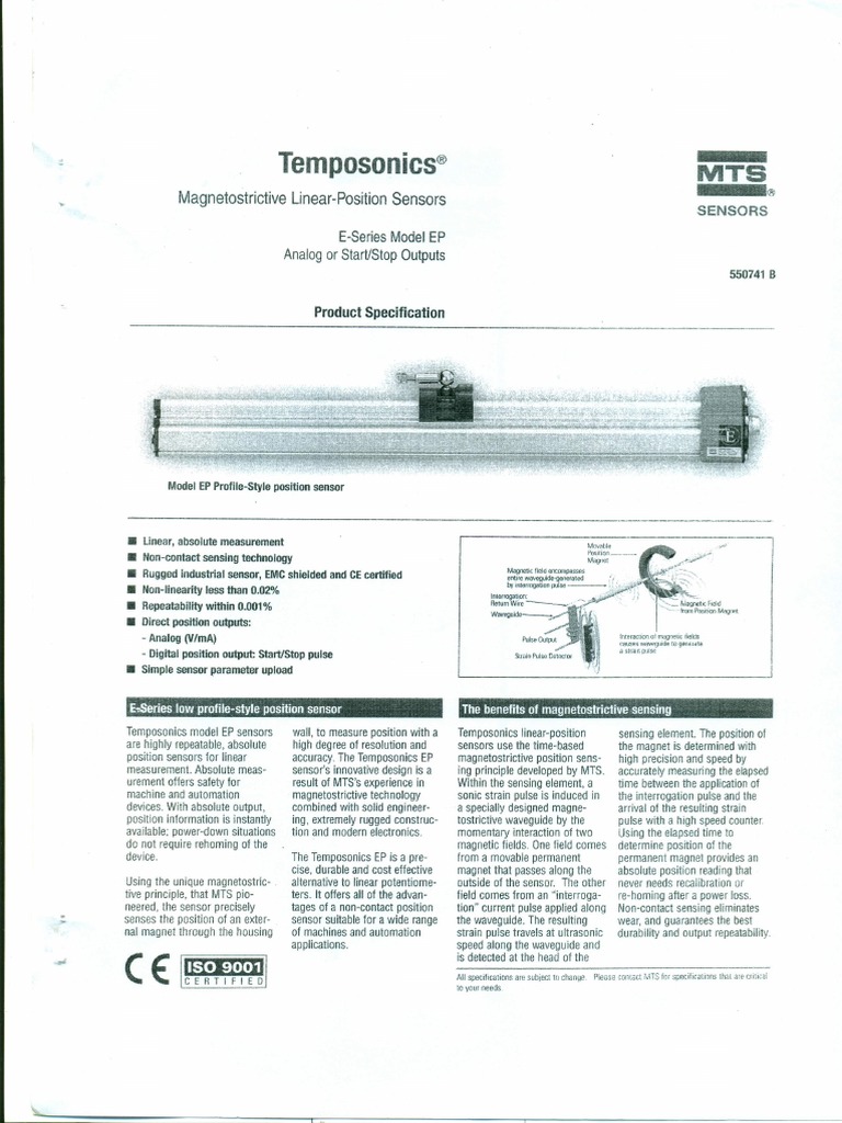 Temposonics Magentostrictive Linear Position Sensors PDF | PDF