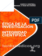 Etica de La Investigacion - Integridad Cientifica KOEPSELL 2015