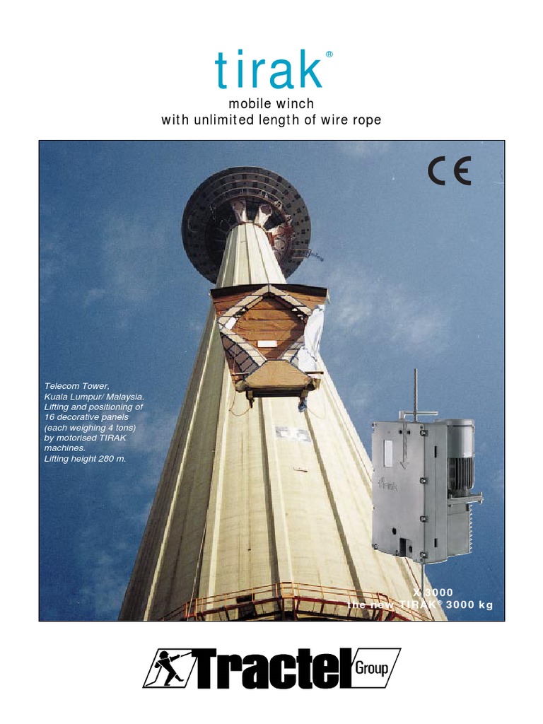 Guincho Tirak - Elevação de Materiais Tractel | PDF | Elevator | Rope