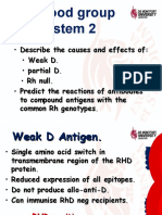 Rh blood group system 2: Causes and effects of weak D, partial D, and Rh null phenotypes