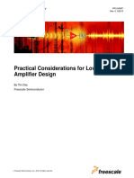 Practical Considerations For Low Noise Amplifier Design: White Paper