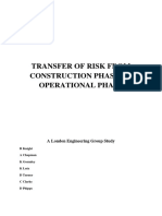 Transferring Construction Risk to Operations