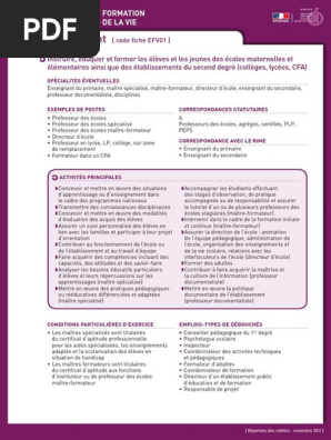 Referentiel Metier Enseignant Reme Pdf Ecoles Enseignants