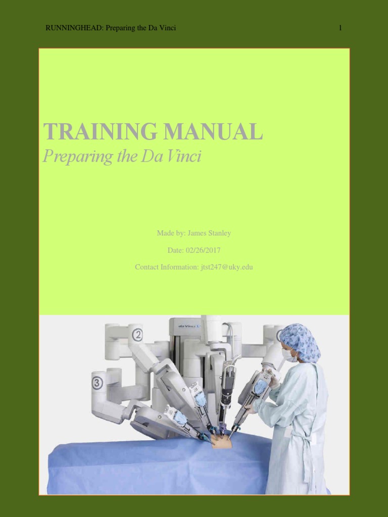 Robotic Surgery Technical Manual | PDF | Surgery | Health Care