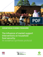 The Influence of Market Support Interventions On Household Food Security: An Evidence Synthesis Protocol