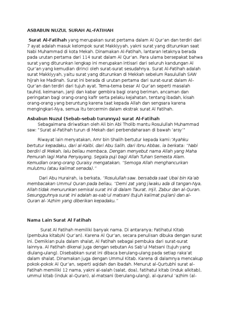 Nama Lain Surat Al Fatihah - Bertawasshul Dengan Ilmu Dan Amal Shalih Nama Nama Lain Surat Al Fatihah 9 : Kenapa tidak dengan nama yang lain?
