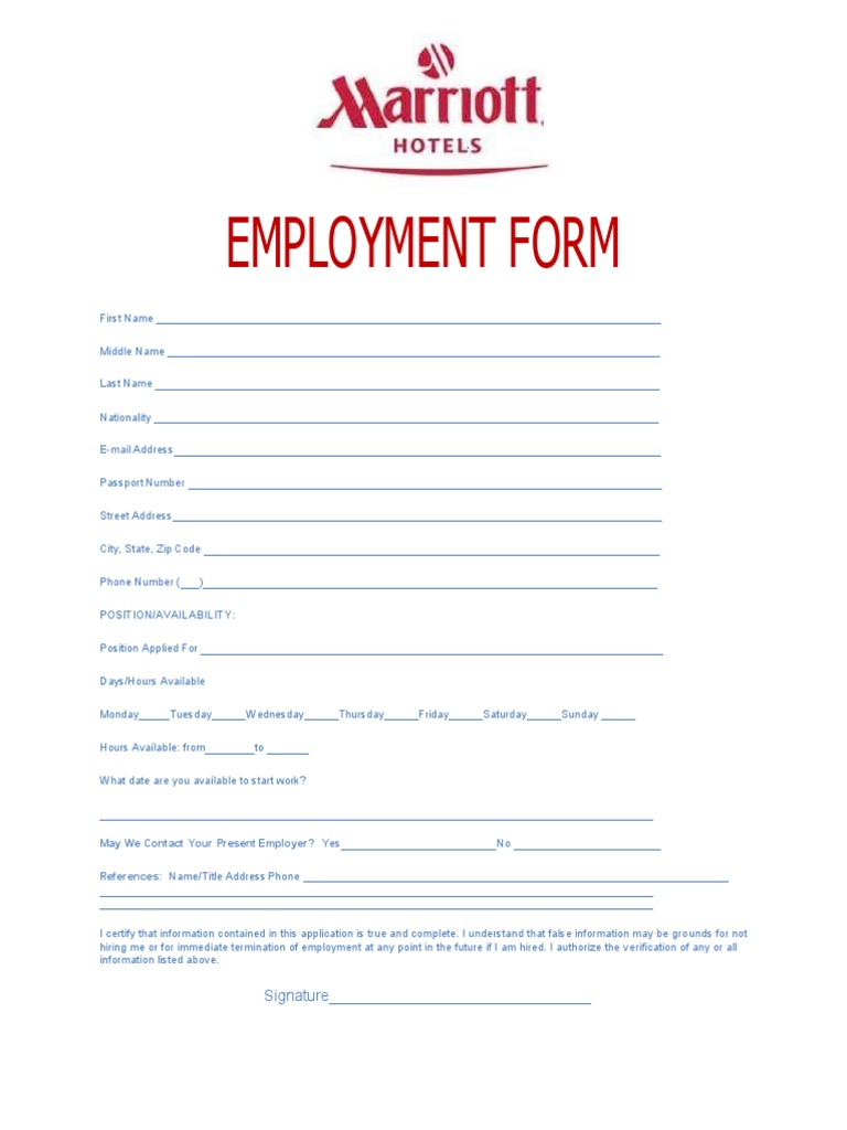 A Concise Summary of Employment Details Contact Information, Position