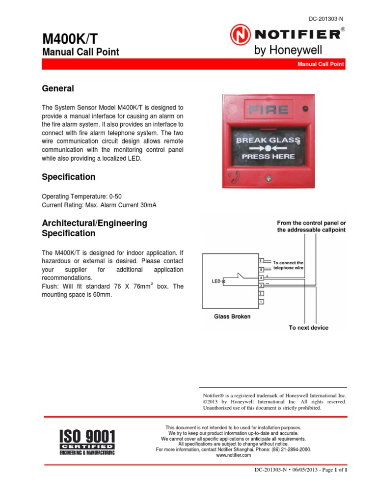 Notifier M400K (T) PDF