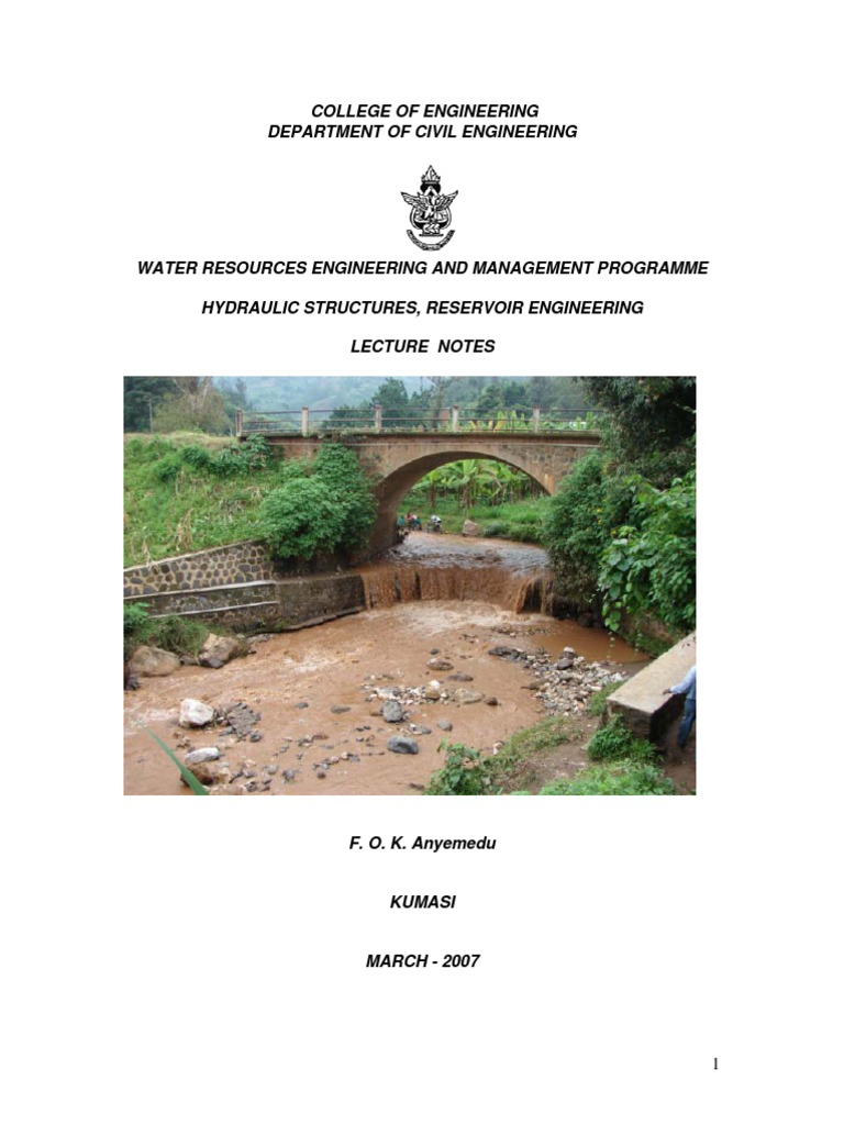 Hydraulic Structures and Dams Overview | PDF