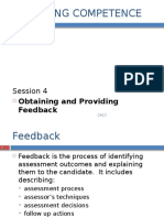 Assessing Competence: Obtaining and Providing Feedback