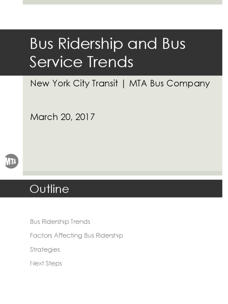 NYC Bus Ridership Trends and Strategies | PDF | Bus Transport | Public ...