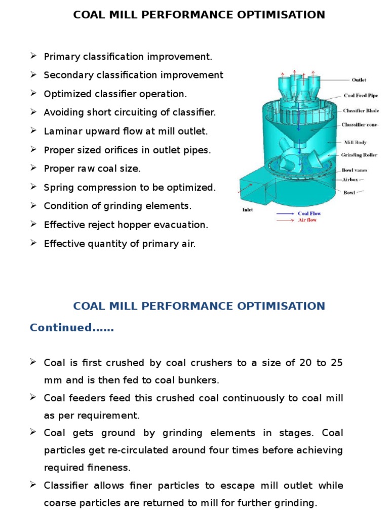 Coal Mill Performance Optimization Guide | PDF | Furnace | Fluid Dynamics