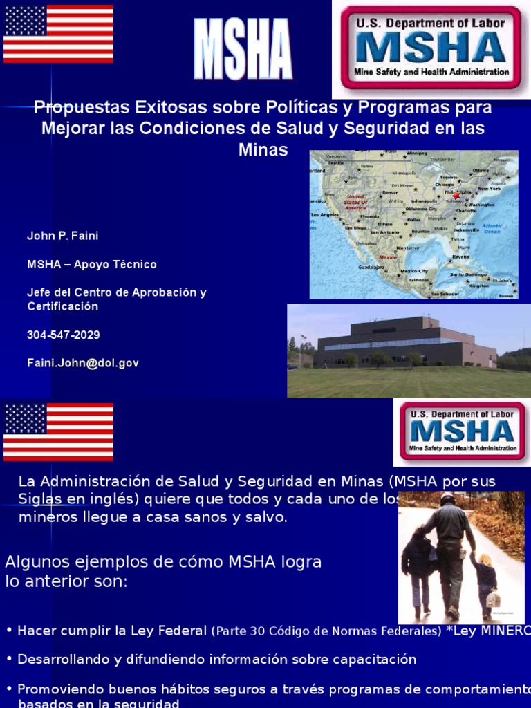 Mejora de Seguridad en Minas: MSHA | PDF | Internet | Minería