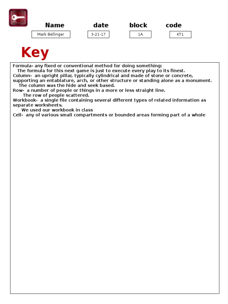 Key Terms 1 2 | PDF
