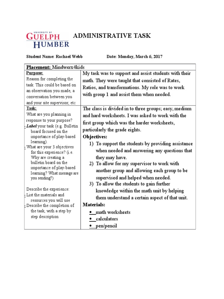 Admin Task 17 - March 6 | PDF | Self-Improvement | Science & Mathematics