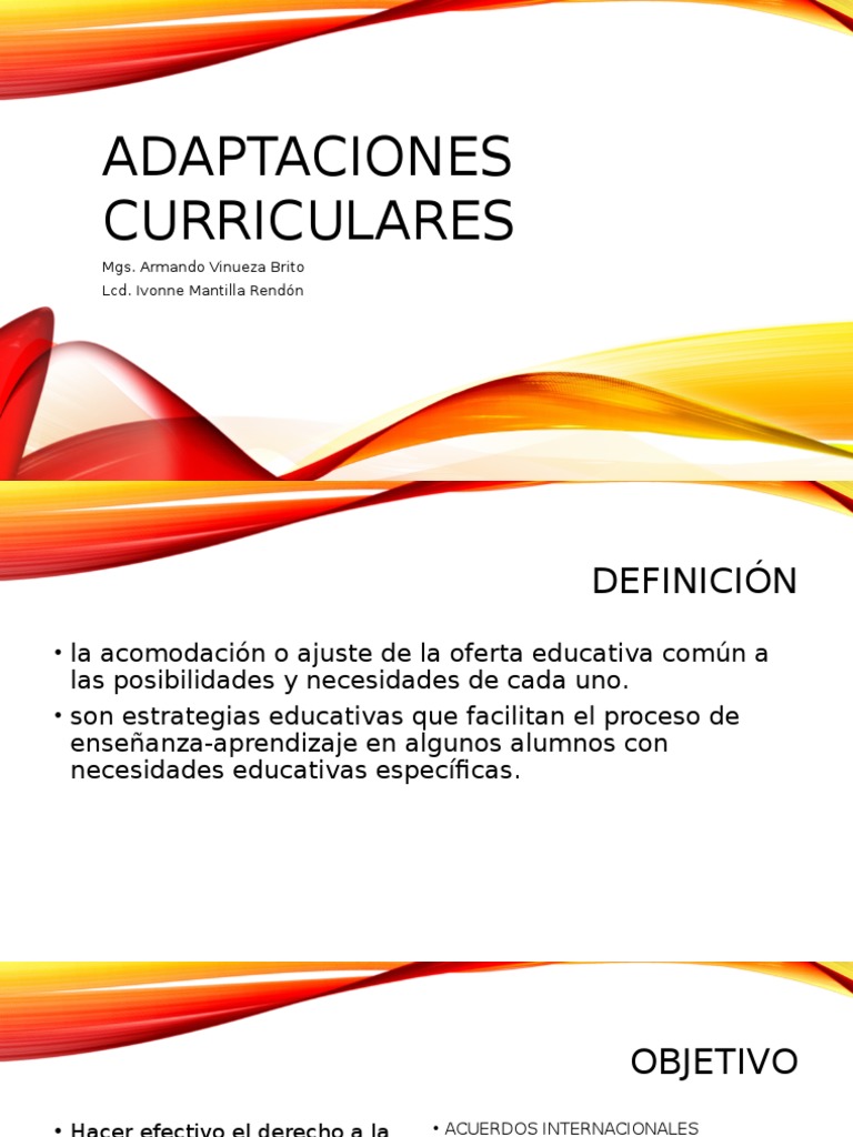 Adaptaciones Curriculares para NEE | PDF | Plan de estudios ...