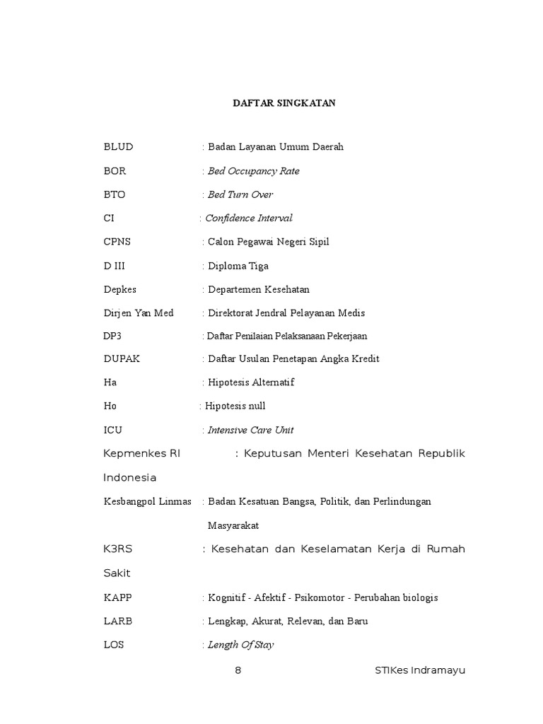 9. Daftar SINGKATAN Skripsi
