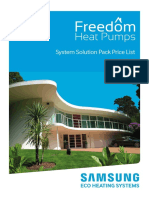 Freedom Heat Pumps Price List April 17