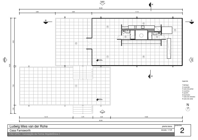 Casa Farnsworth Planta