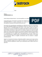 Comunicado Respuesta Hurto Interrapidisimo