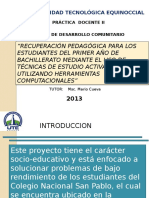 Informe Del Plan de Recuperacion Pedagogica