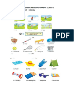 Sintesis de Periodo Grado Cuarto Vocabulary (Unit 1 and 2)