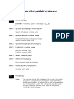 Cerebral Palsy and Other Paralytic Syndromes ICD