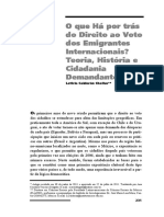 O Que Há Por Trás Do Direito Ao Voto Dos Emigrantes Internacionais- Letícia Calderpn Chelius