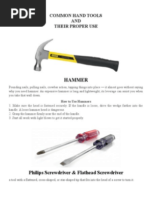 common hand tools