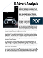 Audi R8 Advert Analysis by Masum Ahmed 10P