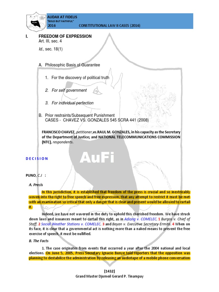 768px x 1024px - Constitutional Law 2 CASES (III) | PDF | Freedom Of Speech In The United  States | Freedom Of Speech