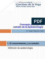 Concepto y Campo de Estudio de La Epistemología